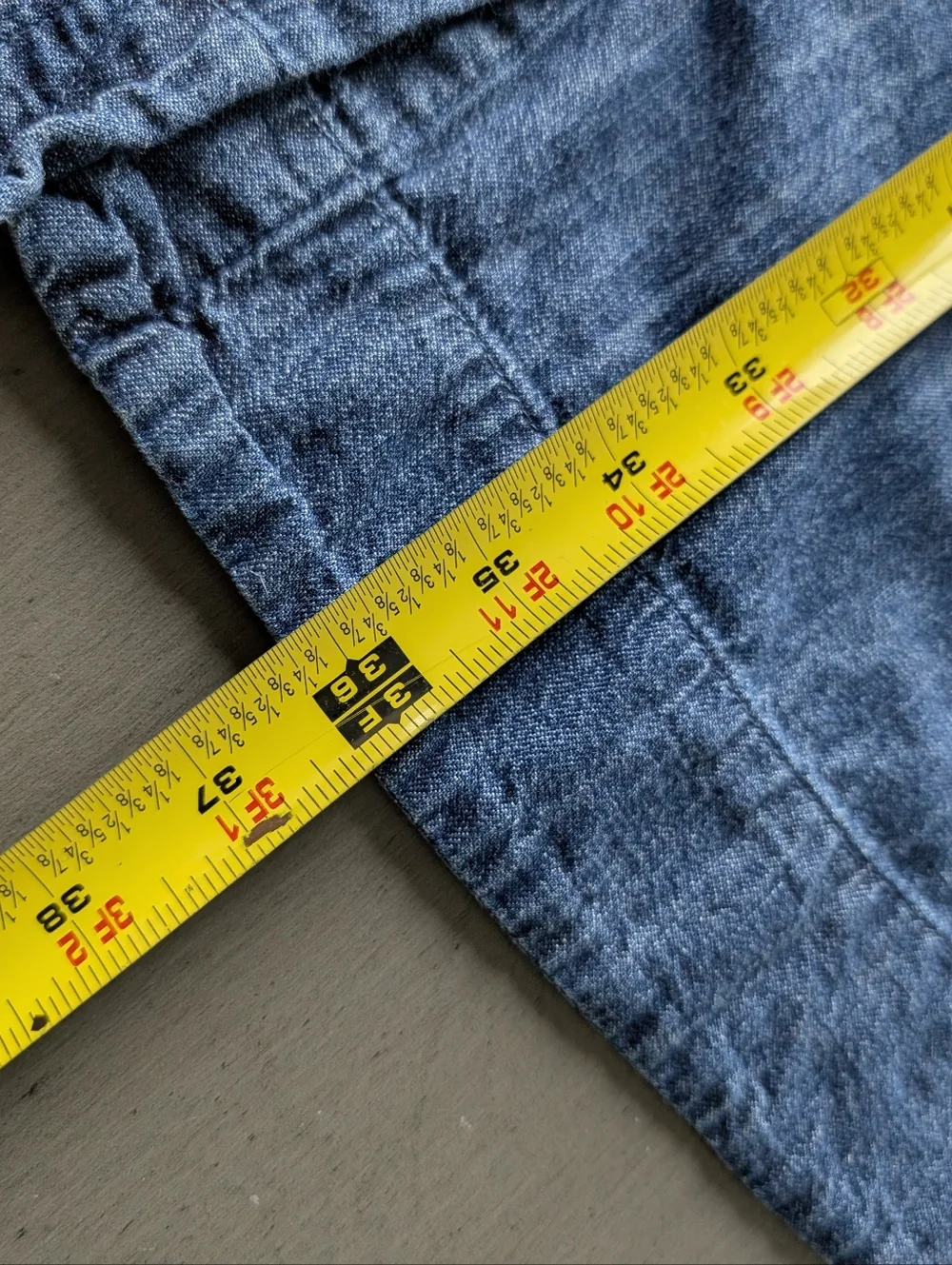 Free Assembly Blue Denim Button-Front Shirt Dress A-Line Size M Collared Cotton - Picture 13 of 16